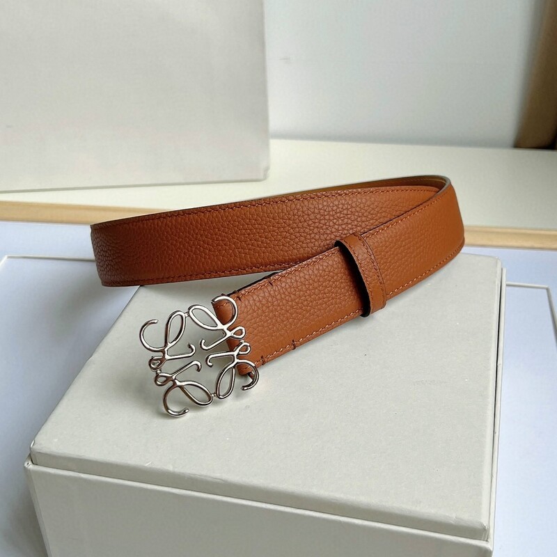 Leather belt Smooth buckle women with trench coat suit skirt clothing accessories everything stylish 3.2CM LOE belt