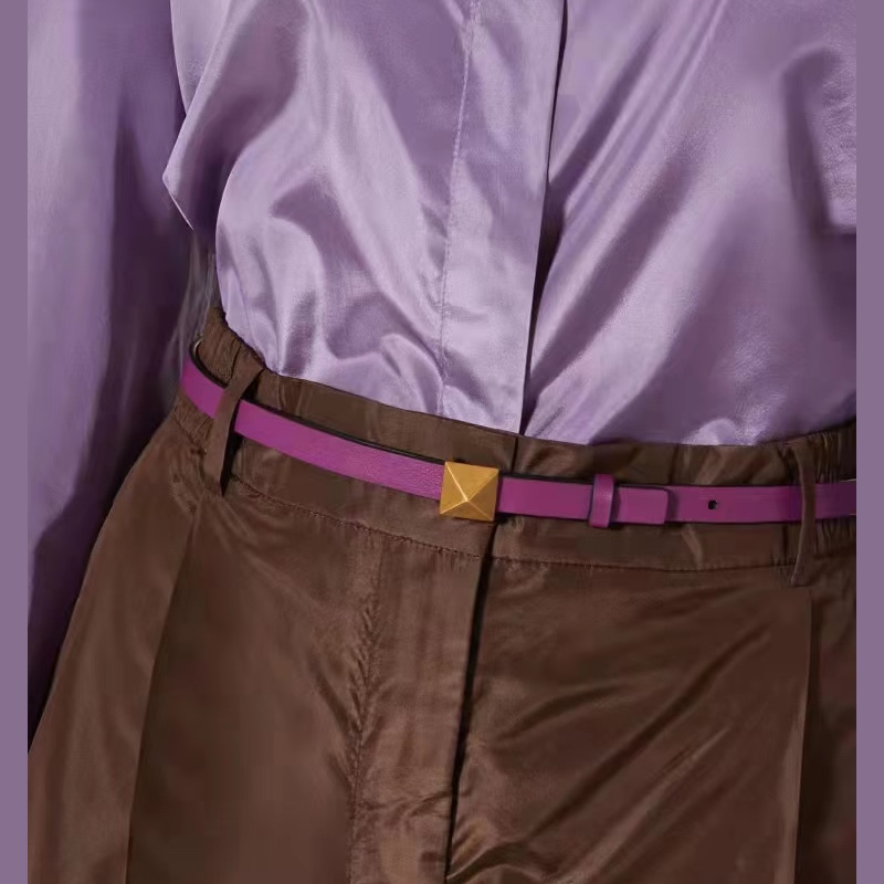 Mini waistband accessories Color cowhide women's belt waistband 1.2 thin waist dual-use leather dress belt