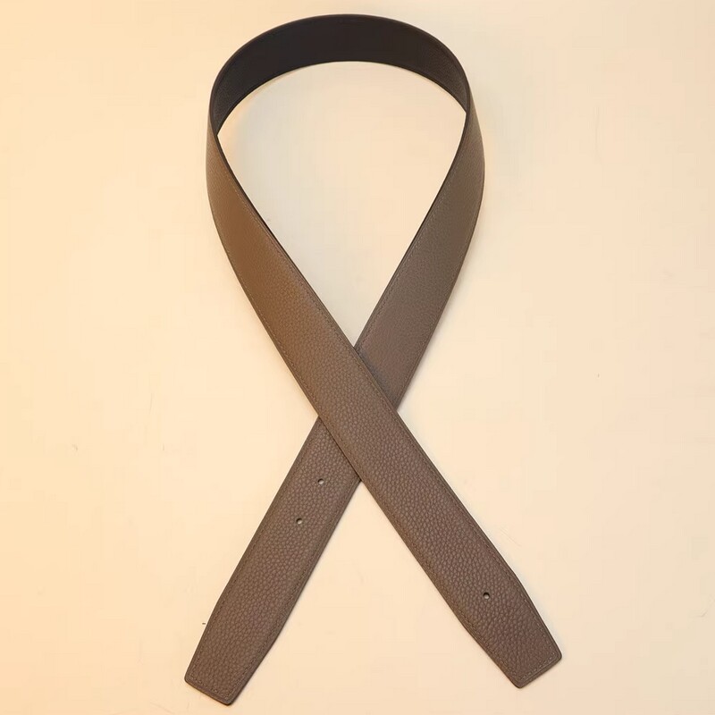Replace the belt body without buckle, 3.8CM double-sided leather, suitable for dual-purpose belt strips, single leather strips