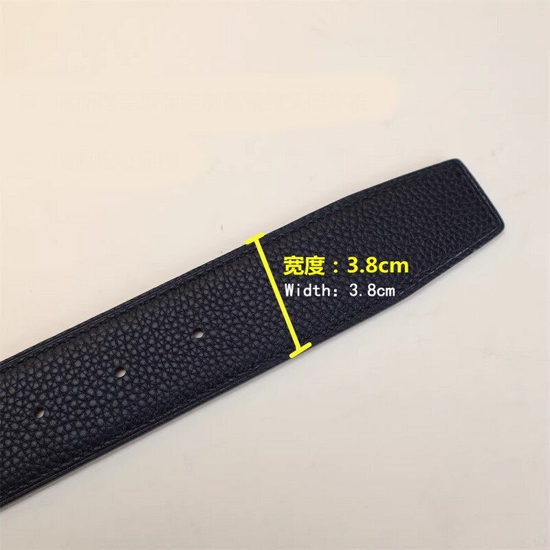 Replace the belt body without buckle, 3.8CM double-sided leather, suitable for dual-purpose belt strips, single leather strips