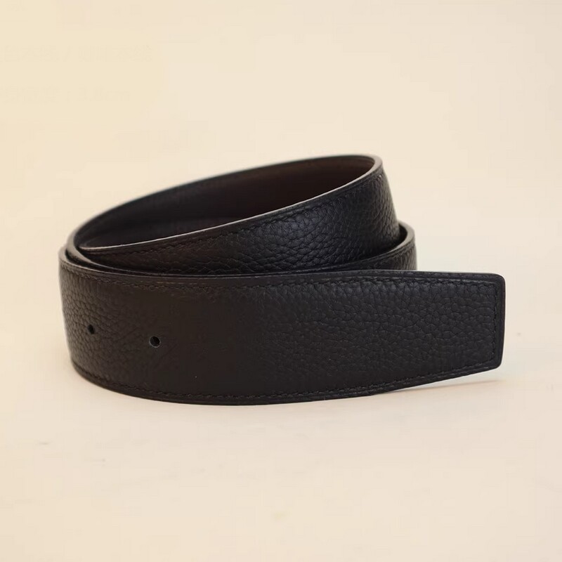 Replace the belt body without buckle, 3.8CM double-sided leather, suitable for dual-purpose belt strips, single leather strips