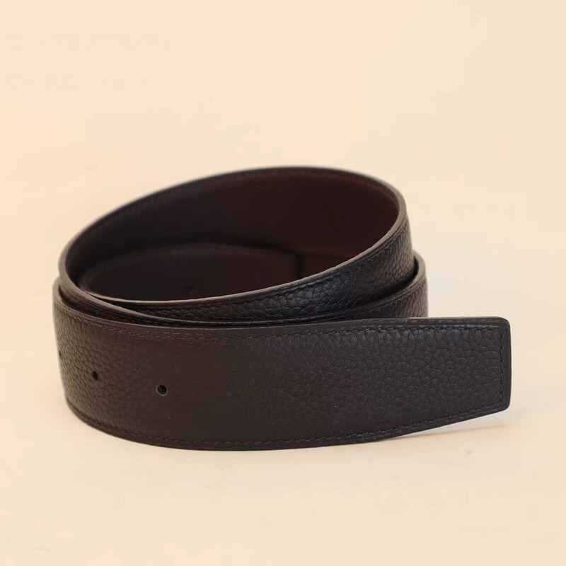 Replace the belt body without buckle, 3.8CM double-sided leather, suitable for dual-purpose belt strips, single leather strips