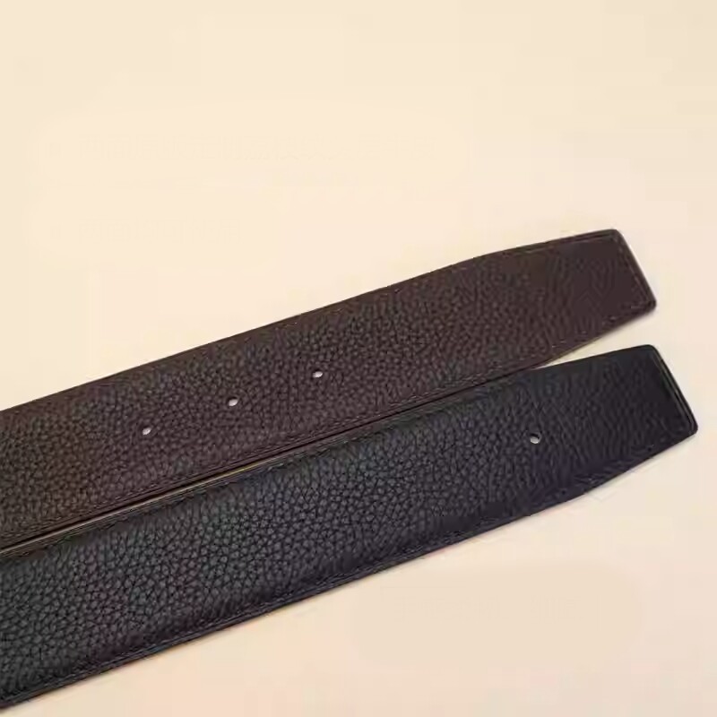 Replace the belt body without buckle, 3.8CM double-sided leather, suitable for dual-purpose belt strips, single leather strips