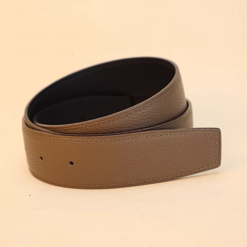 Replace the belt body without buckle, 3.8CM double-sided leather, suitable for dual-purpose belt strips, single leather strips