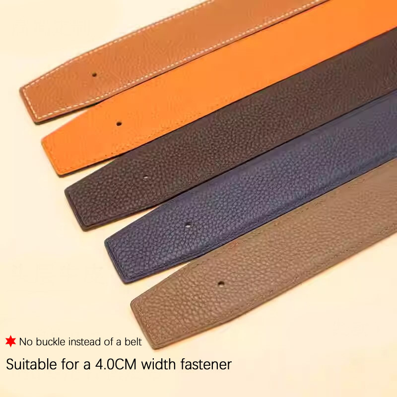 Replace the belt body without buckle, 3.8CM double-sided leather, suitable for dual-purpose belt strips, single leather strips