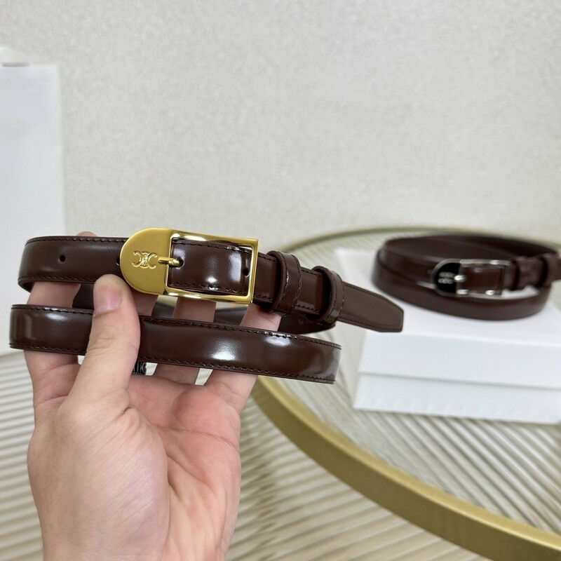 Bright Light Slim 1.8CM Women's Needle-Type Leather Fashion Waist Belt for Tightening Waist and Matching Skirt Belt