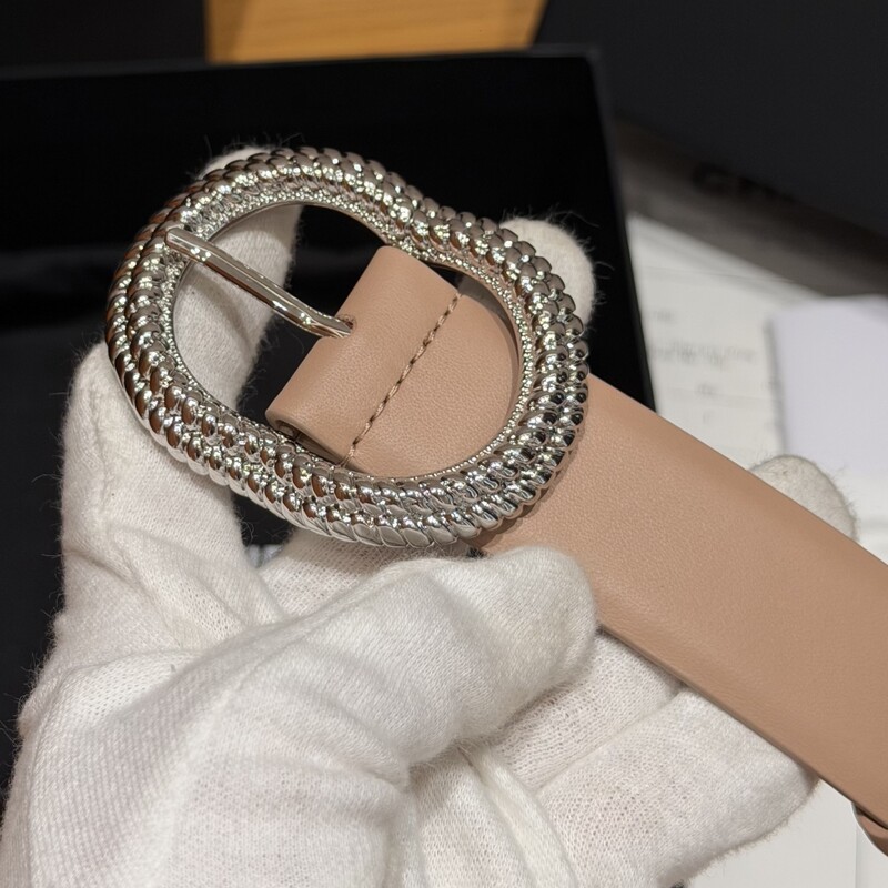 Fashion trend genuine leather belt with brass buckle-style waist accessory for denim 3CM summer shorts, simple and classic leather belt for women