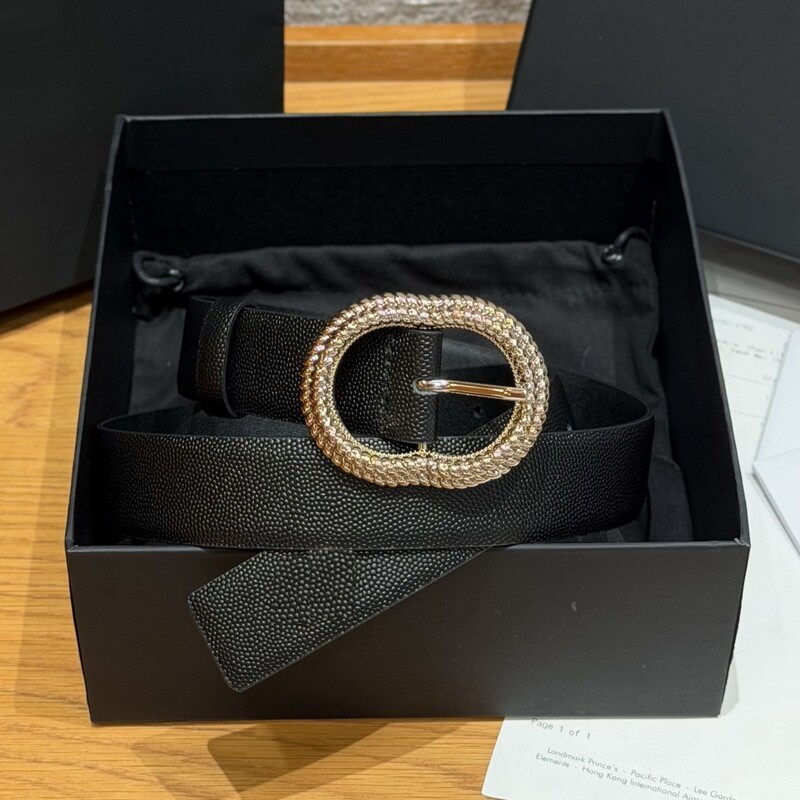 Fashion trend genuine leather belt with brass buckle-style waist accessory for denim 3CM summer shorts, simple and classic leather belt for women