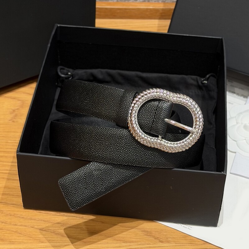Fashion trend genuine leather belt with brass buckle-style waist accessory for denim 3CM summer shorts, simple and classic leather belt for women