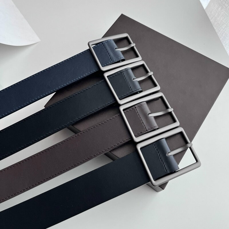 Small Cow Leather Men's Belt Business Suit Buttoned Waistcoat Leather Belt Layer 3.5CM Denim Men's Leather Belt