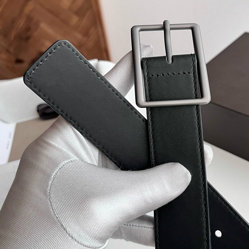 Small Cow Leather Men's Belt Business Suit Buttoned Waistcoat Leather Belt Layer 3.5CM Denim Men's Leather Belt