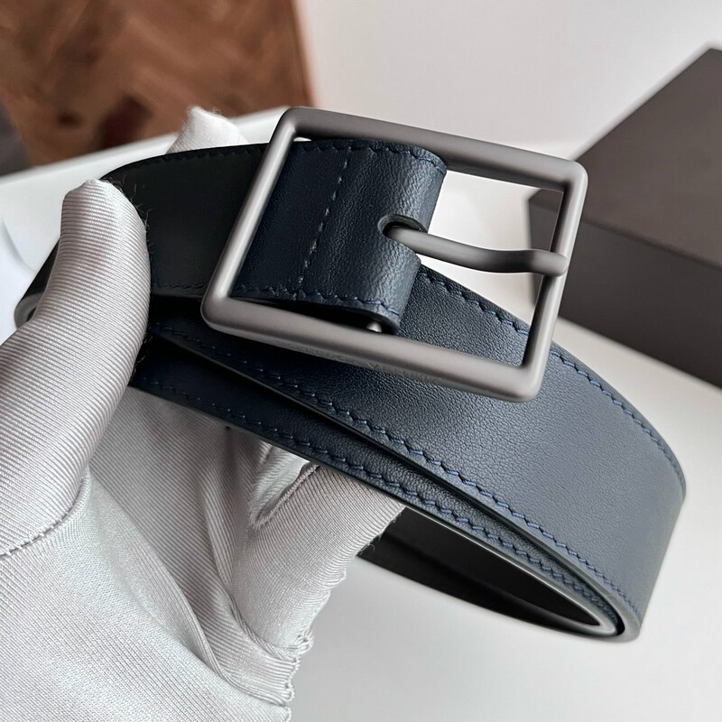 Small Cow Leather Men's Belt Business Suit Buttoned Waistcoat Leather Belt Layer 3.5CM Denim Men's Leather Belt