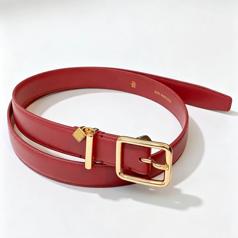 Hao Xiaowu's new style women's leather belt, fashionable genuine leather trim, versatile for jeans, 2.5 needle buckle, fashionable women's belt