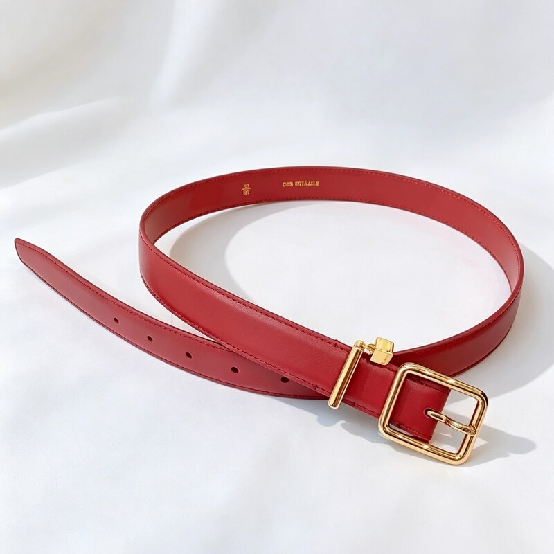 Hao Xiaowu's new style women's leather belt, fashionable genuine leather trim, versatile for jeans, 2.5 needle buckle, fashionable women's belt