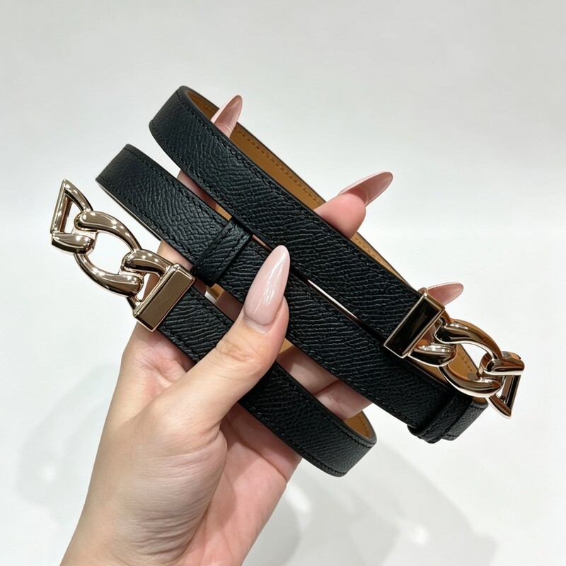 Chain-style elastic women's waist belt leather versatile decorative dress with a waistband that cinches and enhances slimming figure women's waist belt
