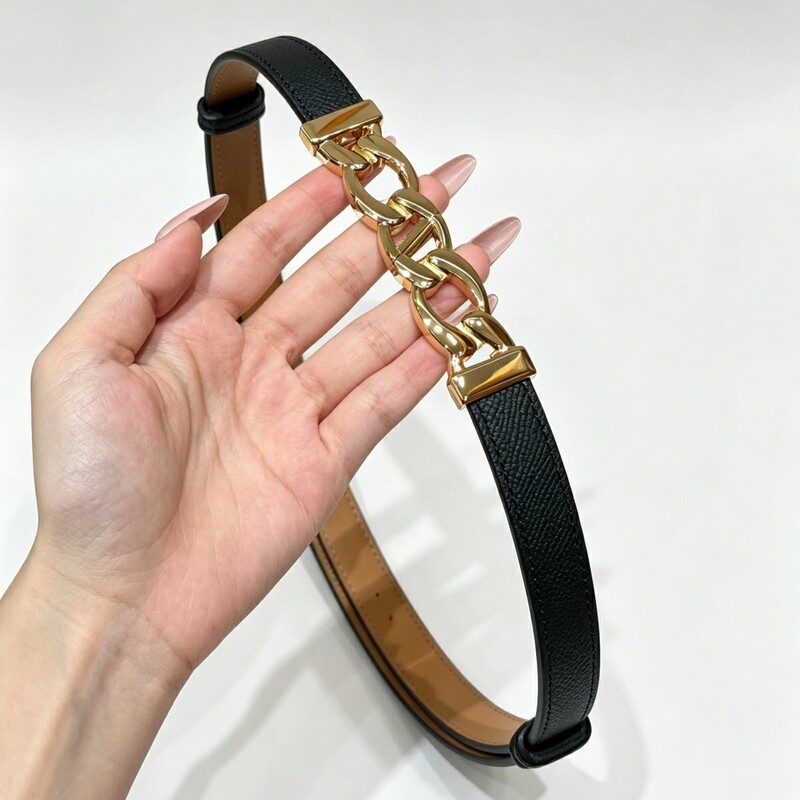 Chain-style elastic women's waist belt leather versatile decorative dress with a waistband that cinches and enhances slimming figure women's waist belt