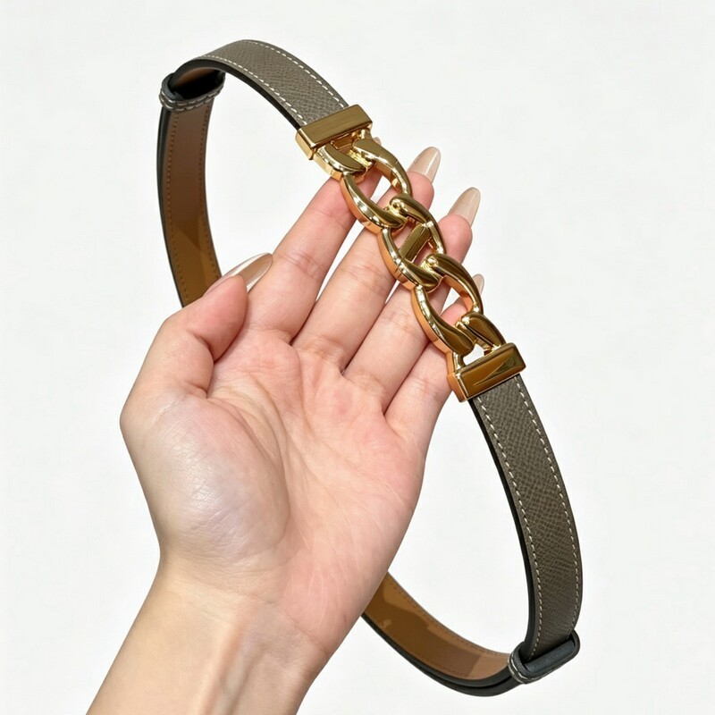 Chain-style elastic women's waist belt leather versatile decorative dress with a waistband that cinches and enhances slimming figure women's waist belt