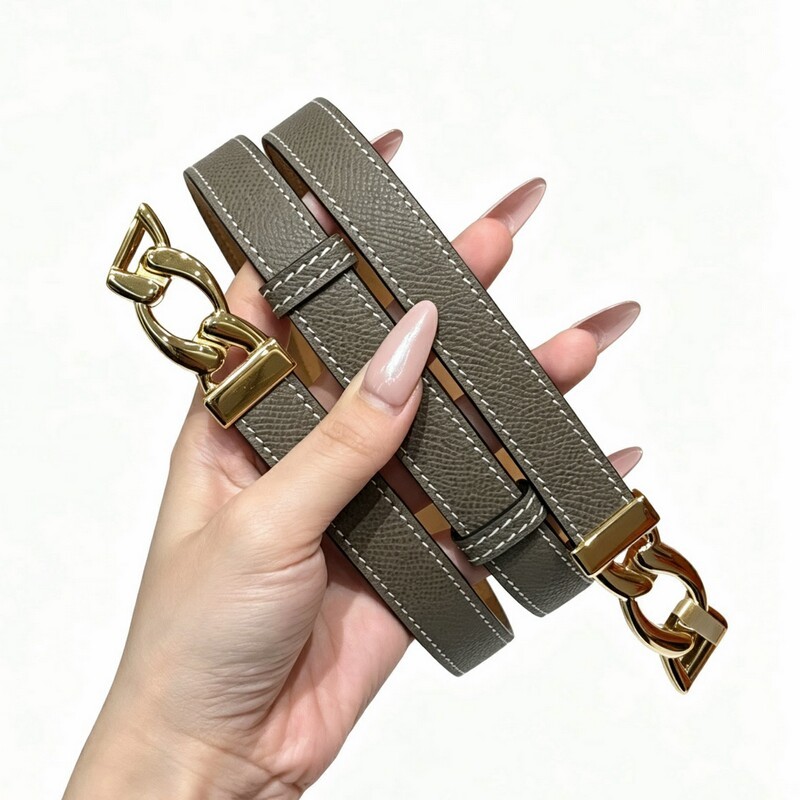Chain-style elastic women's waist belt leather versatile decorative dress with a waistband that cinches and enhances slimming figure women's waist belt