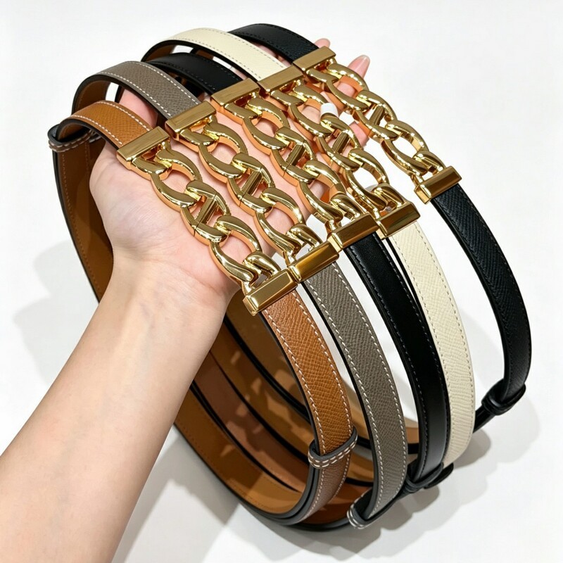 Chain-style elastic women's waist belt leather versatile decorative dress with a waistband that cinches and enhances slimming figure women's waist belt