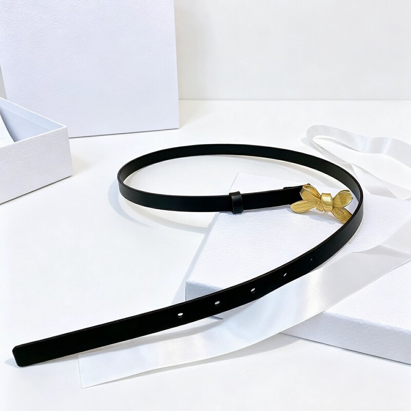 Luxury-lite style bow belt for women, simple and versatile, fashionable decorative denim pants, Korean-style dress with belt