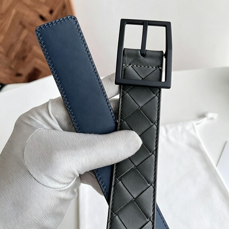 Cowboy-style genuine leather waistband casual hand-woven men's leather belt, genuine leather button closure, pants belt, versatile waistband, business style