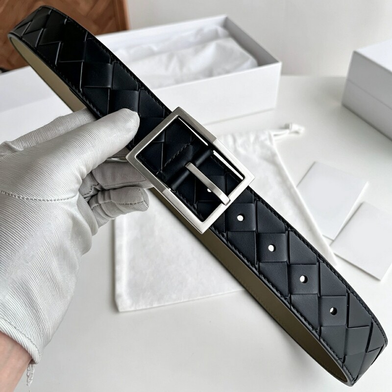 Cowboy-style genuine leather waistband casual hand-woven men's leather belt, genuine leather button closure, pants belt, versatile waistband, business style