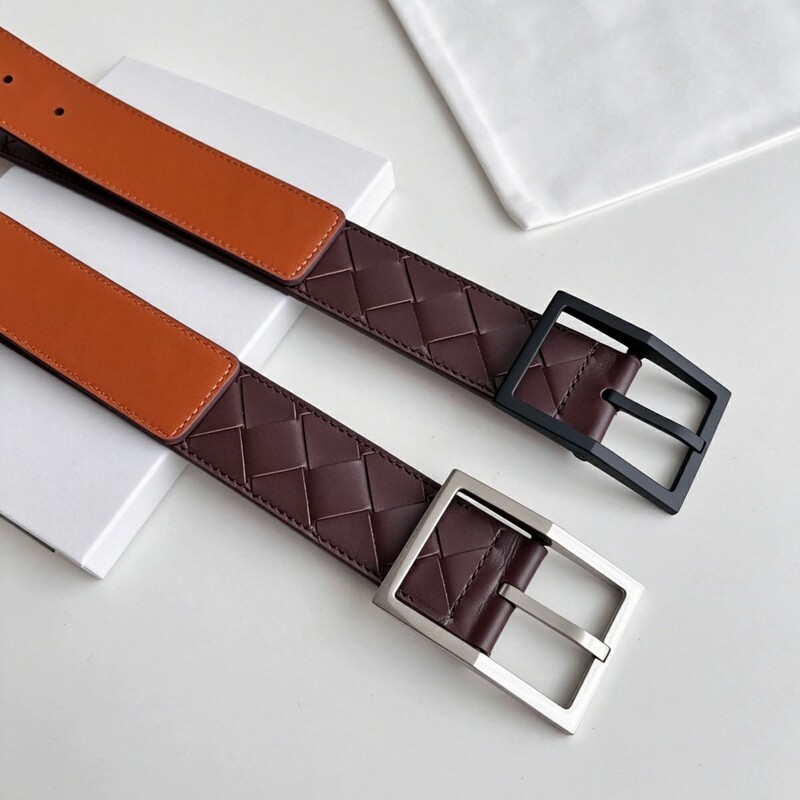 Cowboy-style genuine leather waistband casual hand-woven men's leather belt, genuine leather button closure, pants belt, versatile waistband, business style