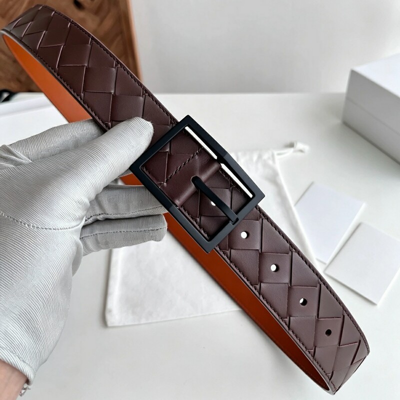Cowboy-style genuine leather waistband casual hand-woven men's leather belt, genuine leather button closure, pants belt, versatile waistband, business style