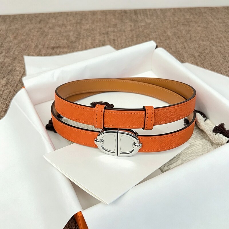 Women's slim-fitting high-waist pants with genuine leather palm-patterned cowhide belt, stylish dress with versatile stretch belt