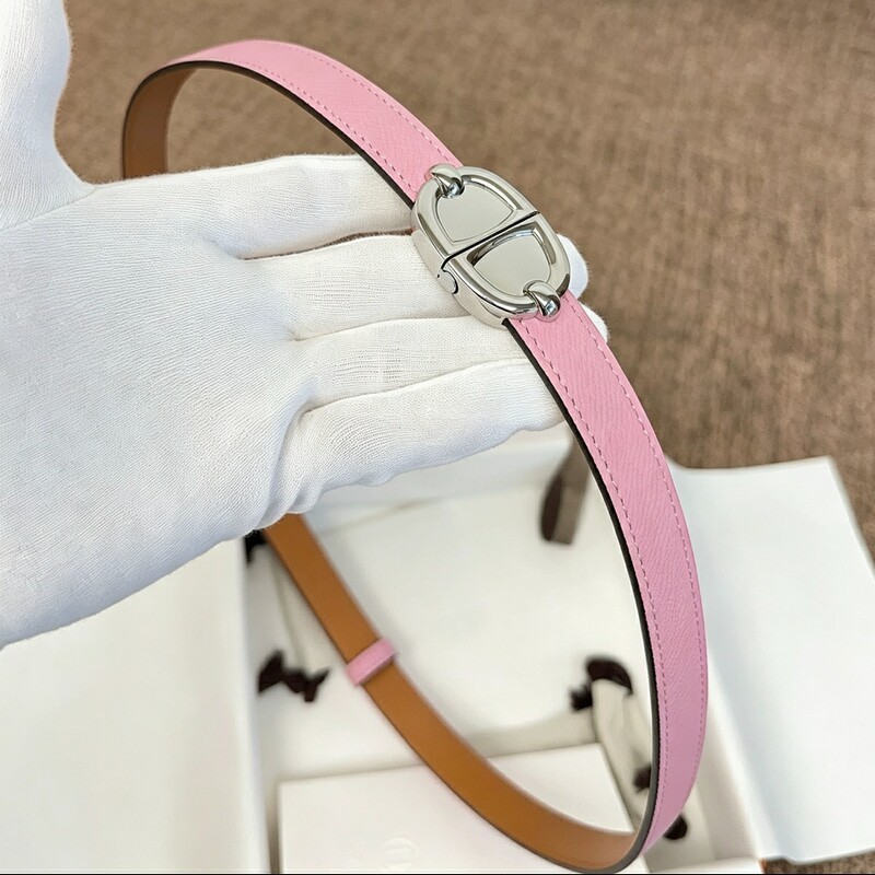 Women's slim-fitting high-waist pants with genuine leather palm-patterned cowhide belt, stylish dress with versatile stretch belt
