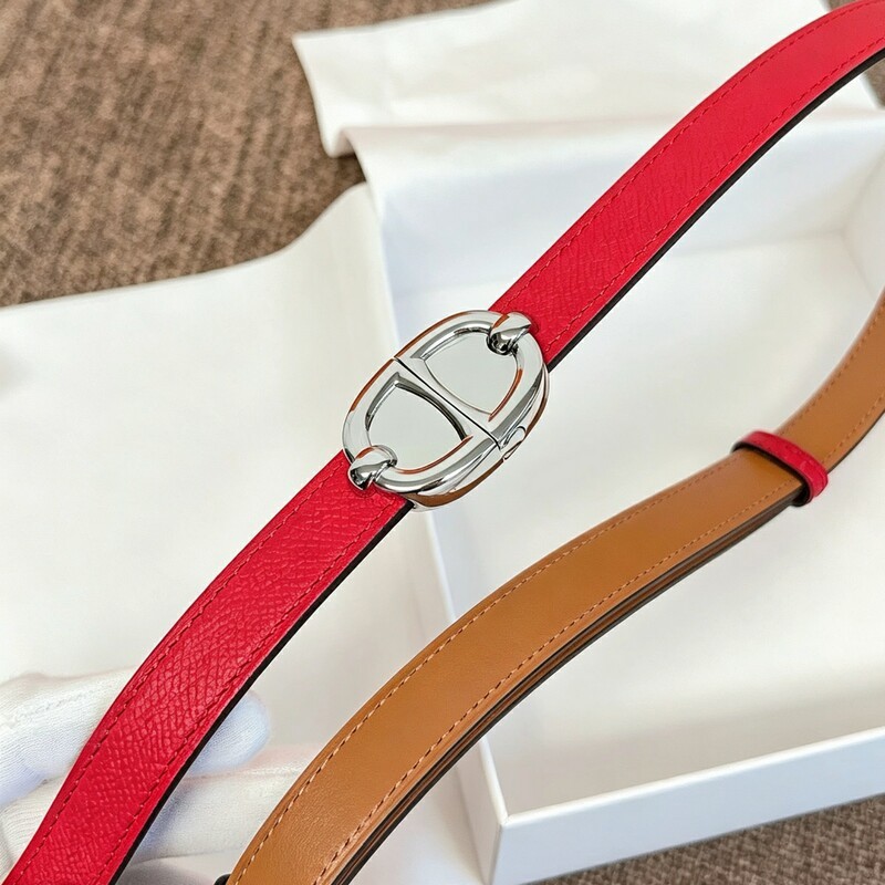 Women's slim-fitting high-waist pants with genuine leather palm-patterned cowhide belt, stylish dress with versatile stretch belt