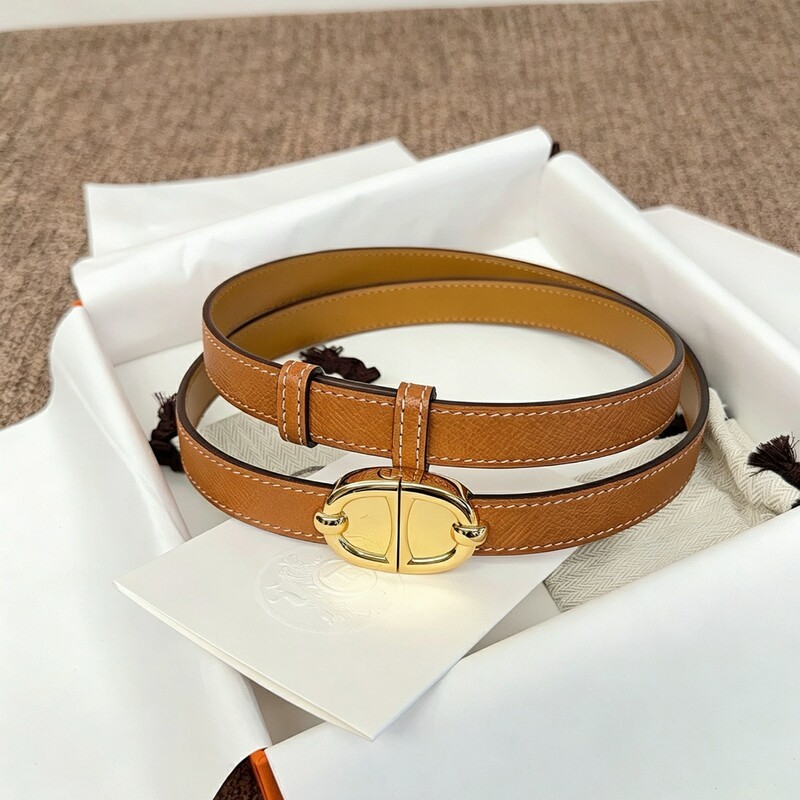 Women's slim-fitting high-waist pants with genuine leather palm-patterned cowhide belt, stylish dress with versatile stretch belt