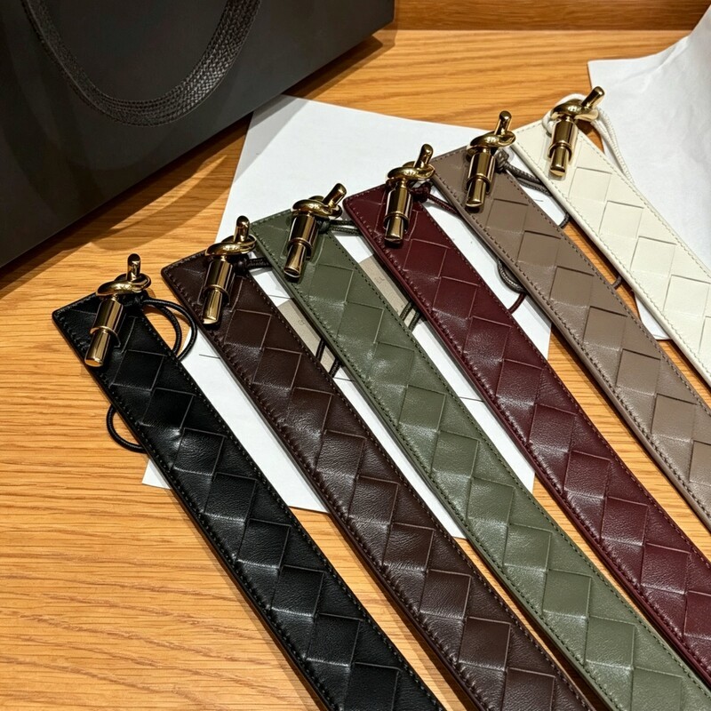 Fashion woven sheepskin check pattern women's waist belt 3CM handcrafted check pattern stretch waist accessory belt
