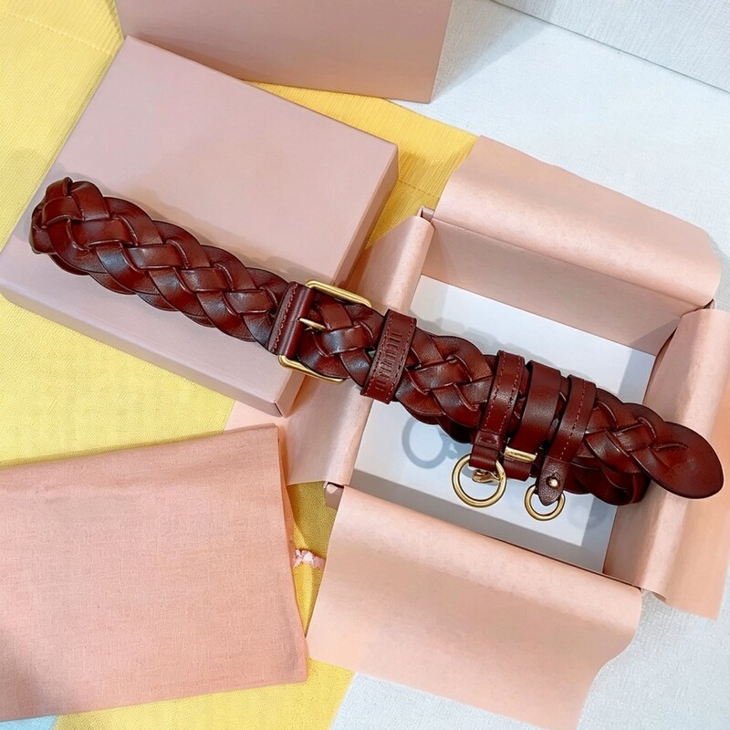 Retro woven handcrafted cowhide belt, distressed twirly denim pants belt, women's dress with slimming decorative belt