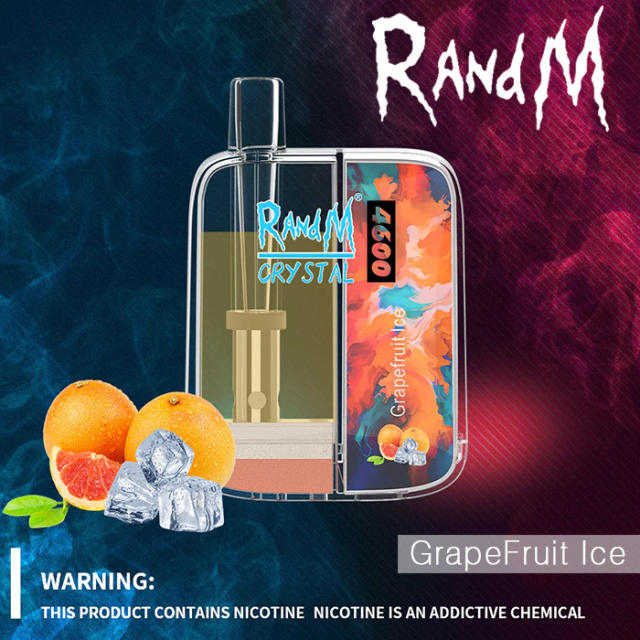 RandM Crystal 4600 Puffs Vape Pen Disposable Vapes Pods (Free Shipping) R And M Official Fagship Store Online 4600 Puff R&M Bar Device US Wholesale Vaping Shop Rechargeable Vaporizer Pods 4600 Puff Best E Cig 2022