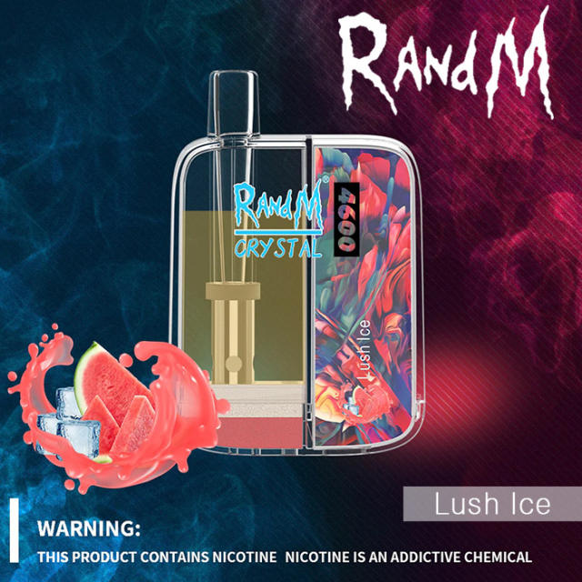 RandM Crystal 4600 Puffs Vape Pen Disposable Vapes Pods (Free Shipping) R And M Official Fagship Store Online 4600 Puff R&M Bar Device US Wholesale Vaping Shop Rechargeable Vaporizer Pods 4600 Puff Best E Cig 2022