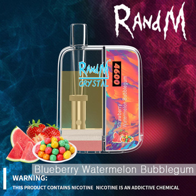 RandM Crystal 4600 Puffs Vape Pen Disposable Vapes Pods (Free Shipping) R And M Official Fagship Store Online 4600 Puff R&M Bar Device US Wholesale Vaping Shop Rechargeable Vaporizer Pods 4600 Puff Best E Cig 2022