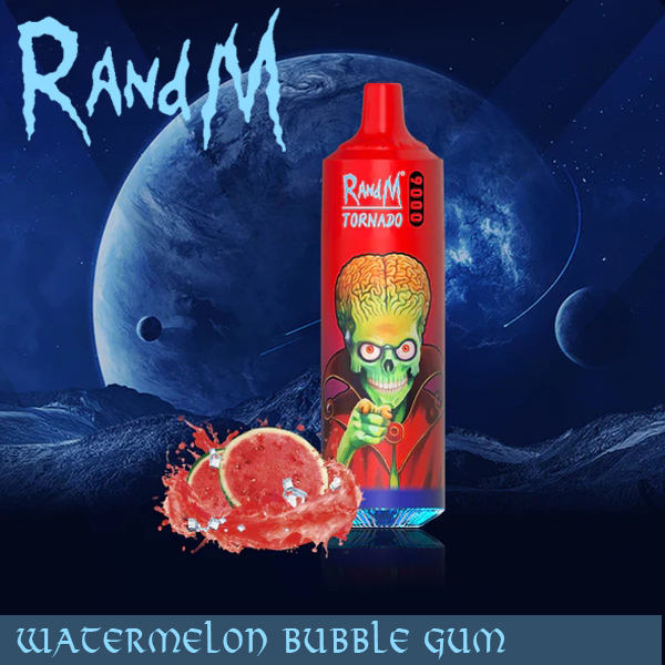 RandM Tornado 9000 Vape Pen Watermelon Bubble Gum R&M Bar R and M Disposable Vapes