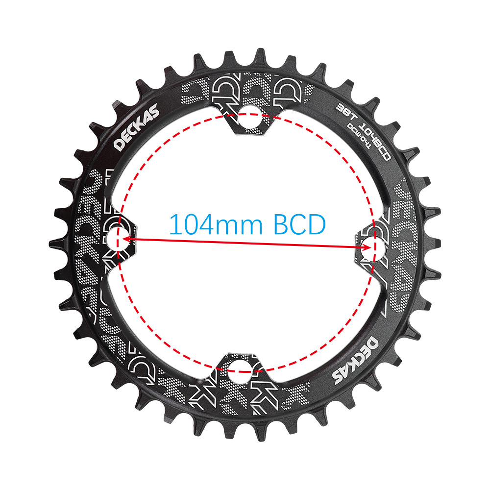 Deckas Bike Chainring Round 104 BCD 32T 34T 36T 38T Tooth MTB Road Bike Mountain Chainwheel 104bcd 30t 40 42 Downhill CX