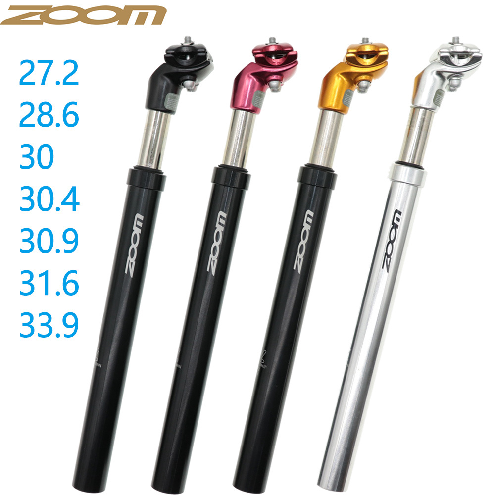 ZOOM Suspension Seatpost Shock Absorber Damping Alu MTB Mountain Bike Bicycle Seat Post 25.4 27.2 28.6 30.1 30.4 30.9 31.6 33.9