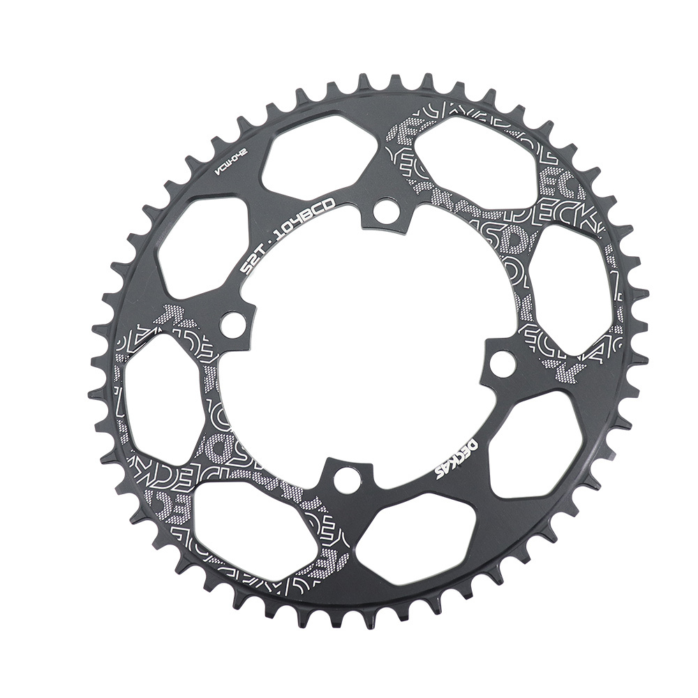 Deckas Bike Chainring Oval 104BCD 32T 34T 36T 38T 40 42 44 46 48 50 52 t Tooth MTB Road Bike Mountain Chainwheel 104 bcd