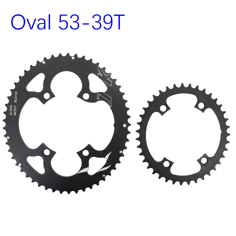 DJC Road Bike Chainring 110bcd 4 Bolts Oval 2x Chainring Double 52t 36t for Shimano 4700 5800 6800 105 R7000 R8000 R9100