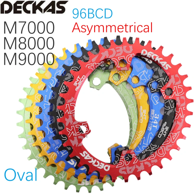 Deckas Chainring Oval 32T 34T 36T 38 Tooth 96 BCD  for M7000 M8000 M9000  Cycling Bike Bicycle Chainwheel tooth plate 96bcd