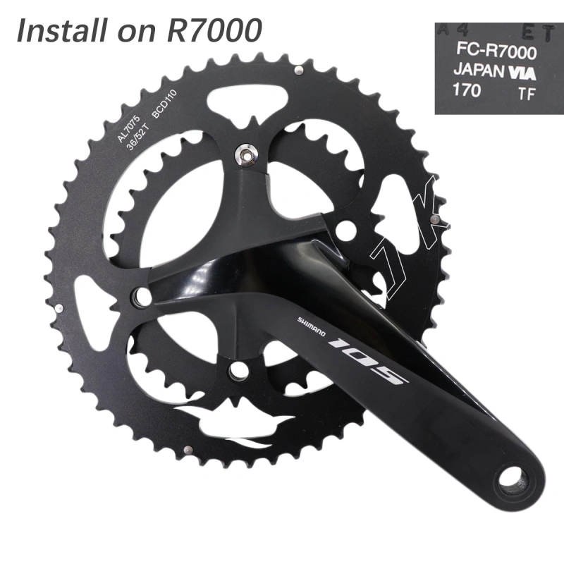 DJC Road Bike Chainring 110bcd 4 Bolts Oval 2x Chainring Double 52t 36t for Shimano 4700 5800 6800 105 R7000 R8000 R9100