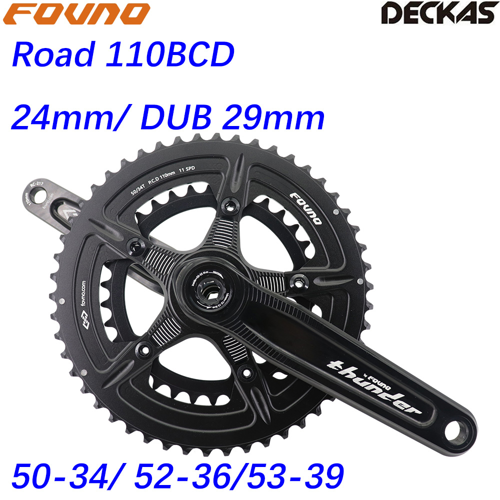 Fovno 110BCD road bike crankset DUB 29mm 28.99mm 24mm spindle Thunder deckas GXP