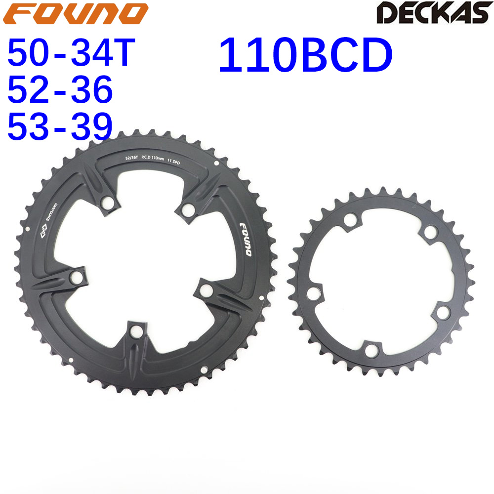 Fovno double chainring 110bcd road bike round 2x chainring
