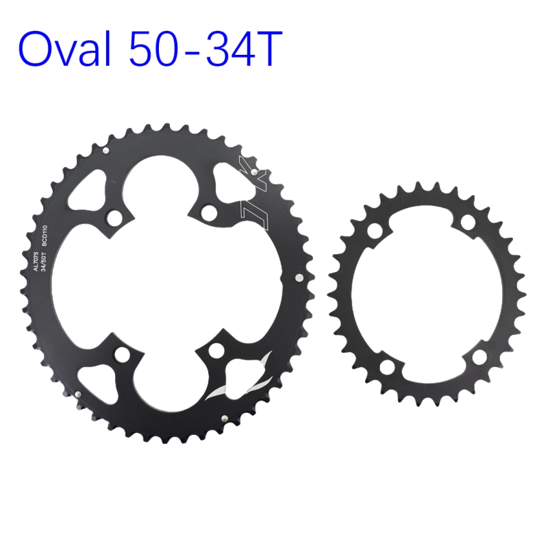 DJC Road Bike Chainring 110bcd 4 Bolts Oval 2x Chainring Double 52t 36t for Shimano 4700 5800 6800 105 R7000 R8000 R9100