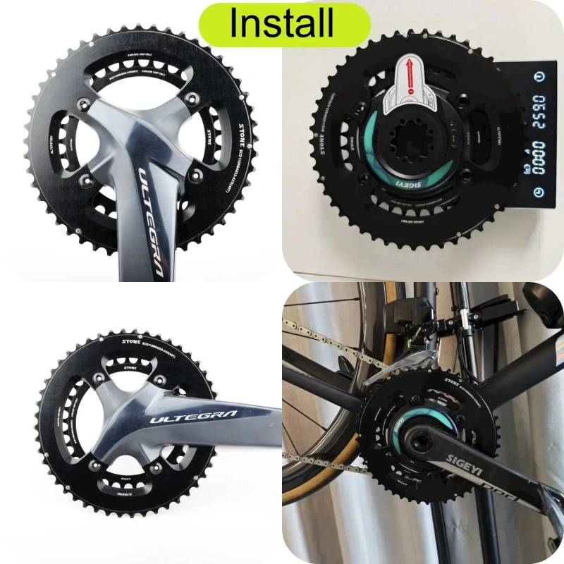 Stone 110bcd Chainring for AXS 12 Speed Flattop Shimano 105 R7000 R8000 R9100 Double Chainring Road Bike 48T 33T 12S spider
