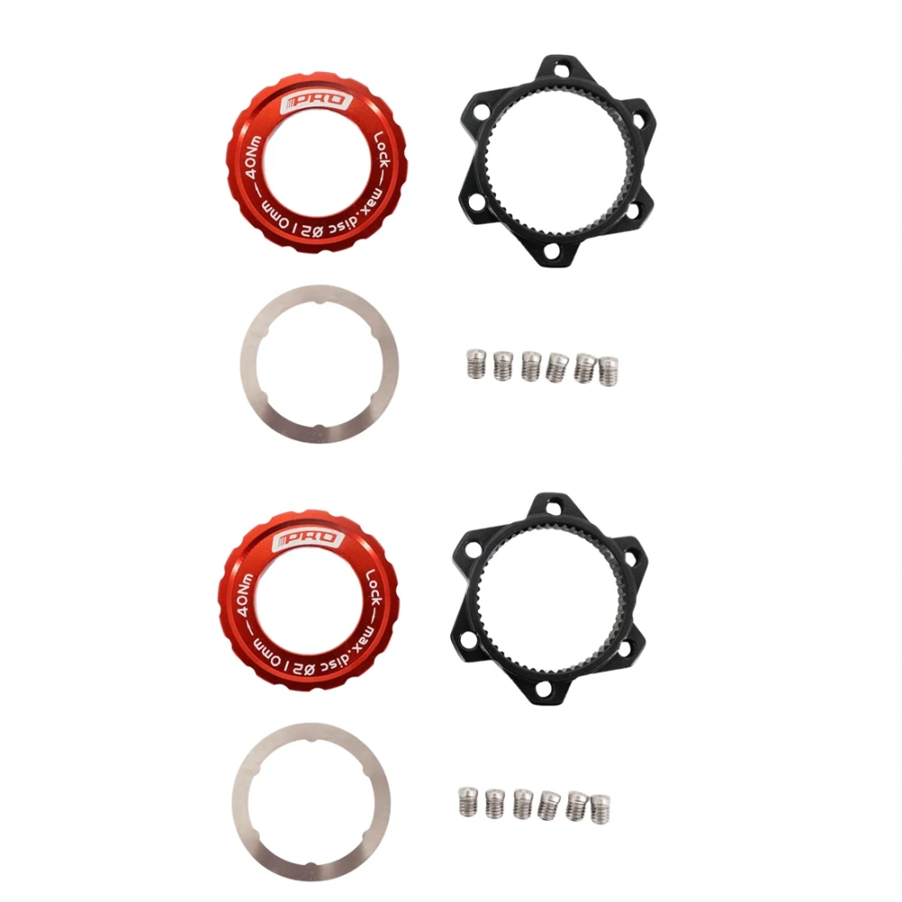 IIIPRO Centerlock to 6 holes Rotor Adapter with Lockring Bike Adapter for Centerlock Convert to 6 Bolts Rotor Disc MTB Road Bike