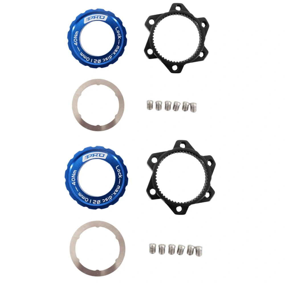 IIIPRO Centerlock to 6 holes Rotor Adapter with Lockring Bike Adapter for Centerlock Convert to 6 Bolts Rotor Disc MTB Road Bike